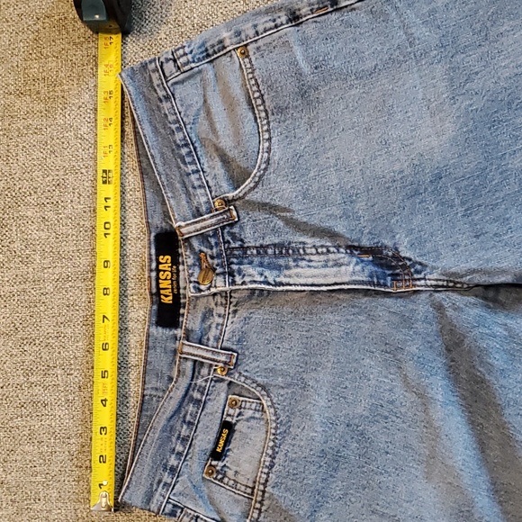 Vintage Kansas High Waist Straight Jeans Size 32 Light Wash - Picture 6 of 12